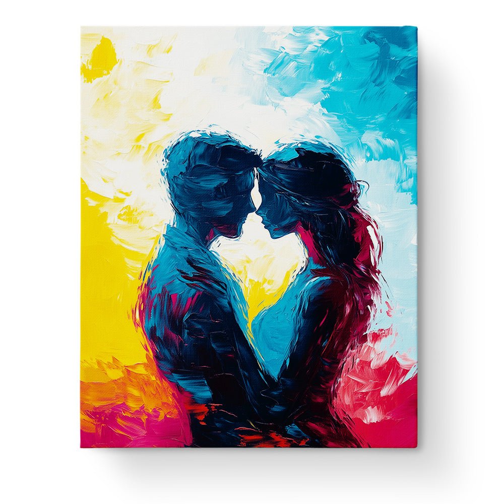 Lovers in Vibrant Colors - Romance - BestPaintByNumbers - Paint by Numbers Custom Kit