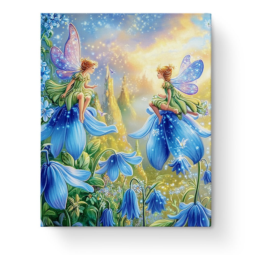Magical Bluebell Fairies - Fairy Tail - BestPaintByNumbers - Paint by Numbers Custom Kit