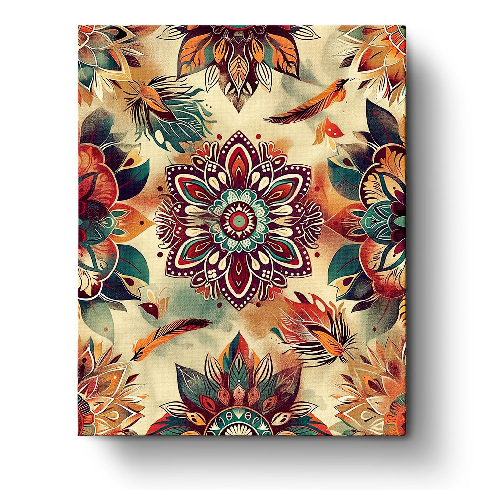 Fixed paint by numbers kit, 24 colors, 16x20in. Intricate mandala pattern. Perfect for stress relief and creativity.