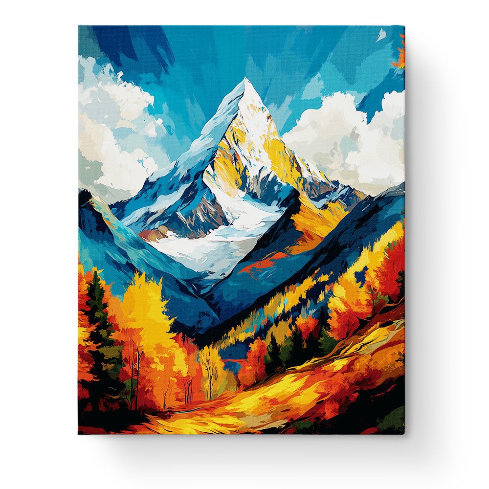 Majestic Mountain Retreat - Landscape - BestPaintByNumbers - Paint by Numbers Custom Kit