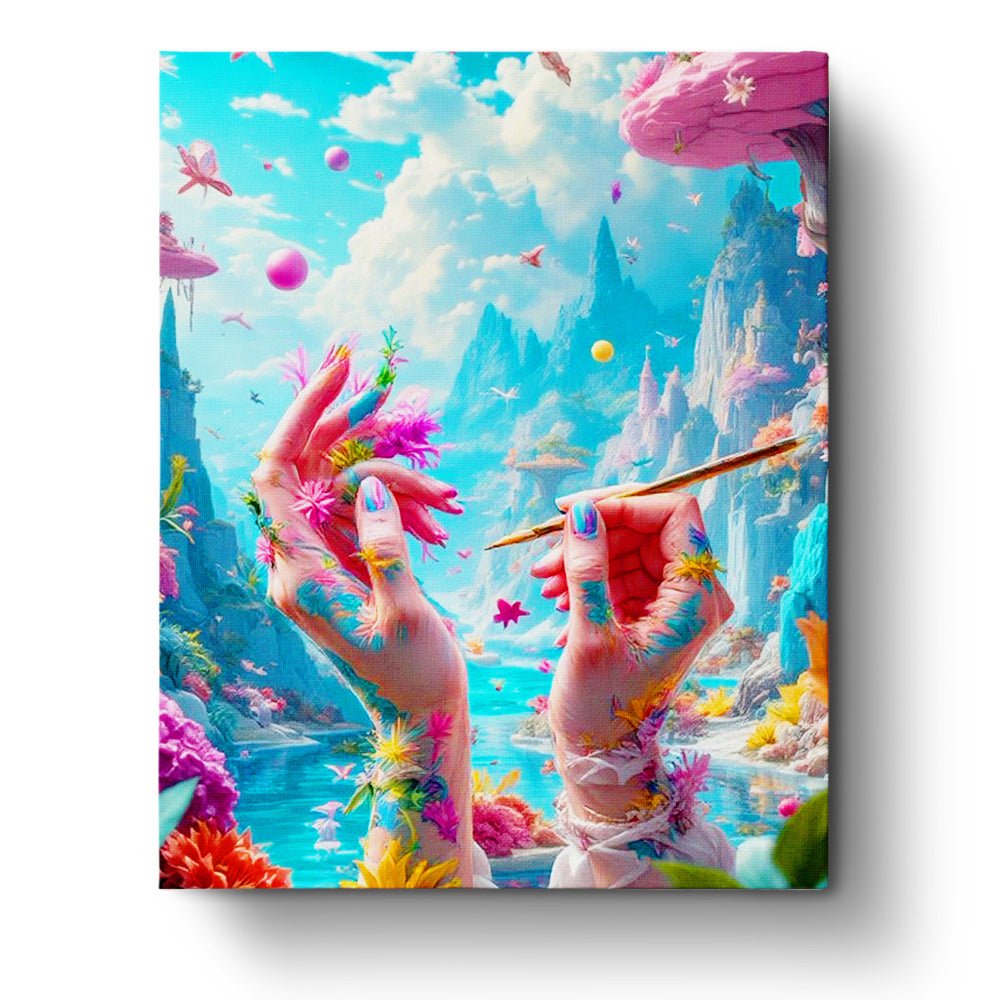 Mystical Handscape - Surrealism - BestPaintByNumbers - Paint by Numbers Custom Kit