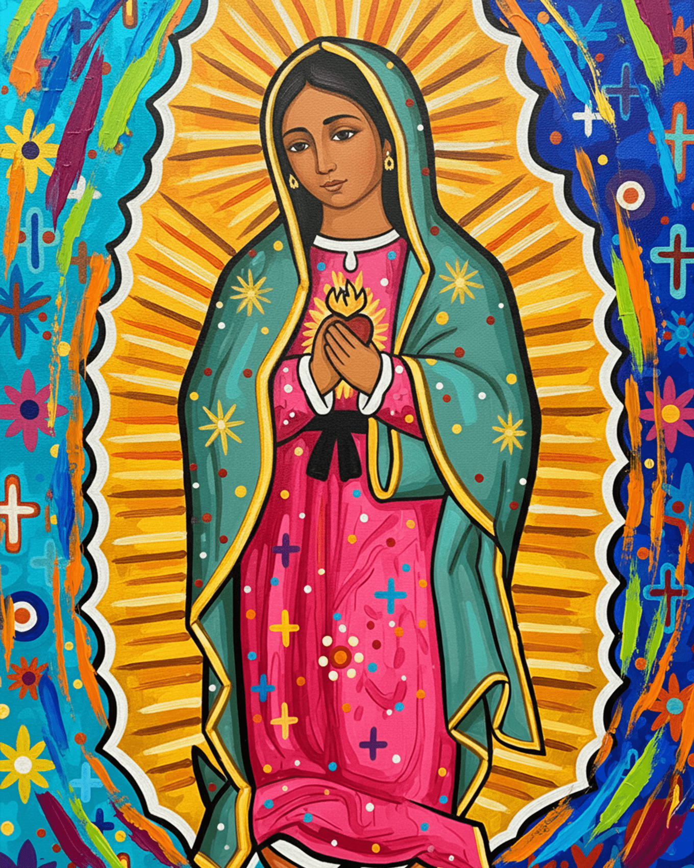 Our Lady of Guadalupe - Mexico - BestPaintByNumbers - Paint by Numbers Custom Kit