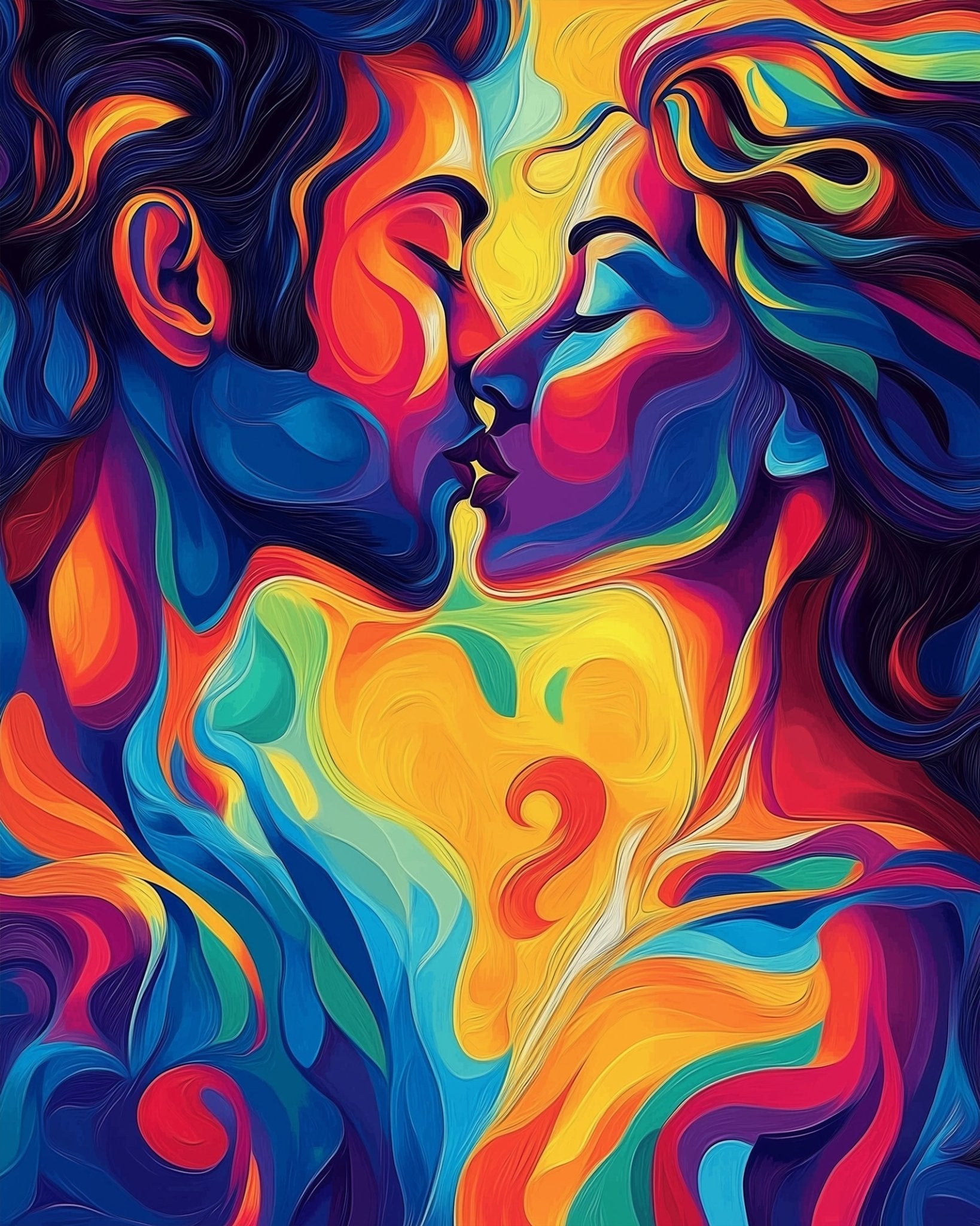 Passionate Embrace - Romance - BestPaintByNumbers - Paint by Numbers Custom Kit