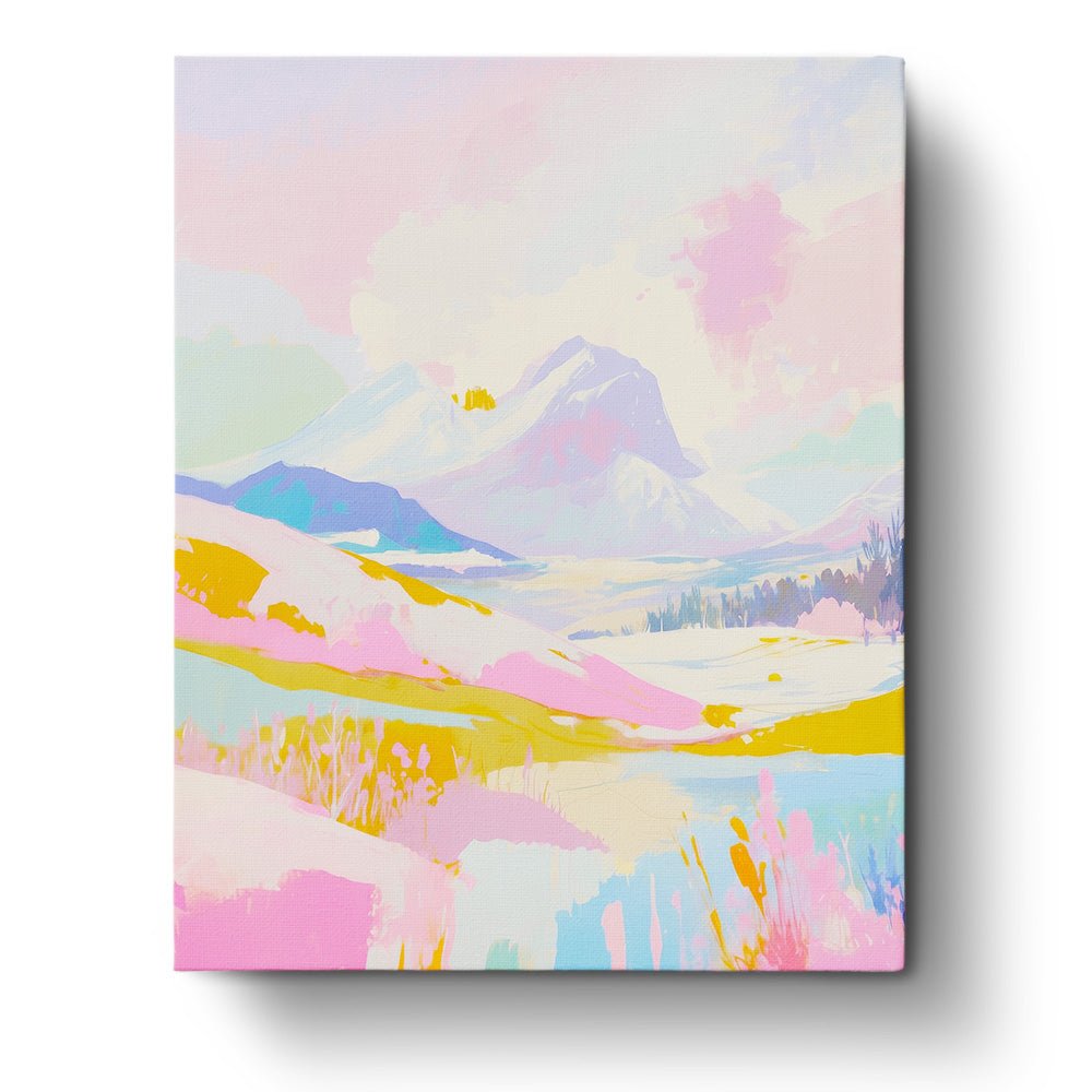 Pastel Mountain Serenity - Landscape - BestPaintByNumbers - Paint by Numbers Custom Kit