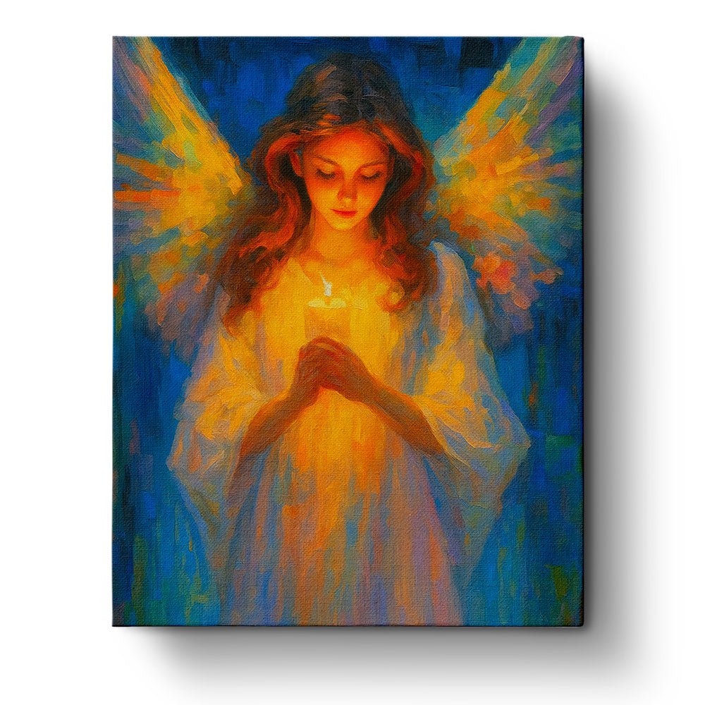Radiant Angel with Candle - Mexico - BestPaintByNumbers - Paint by Numbers Custom Kit