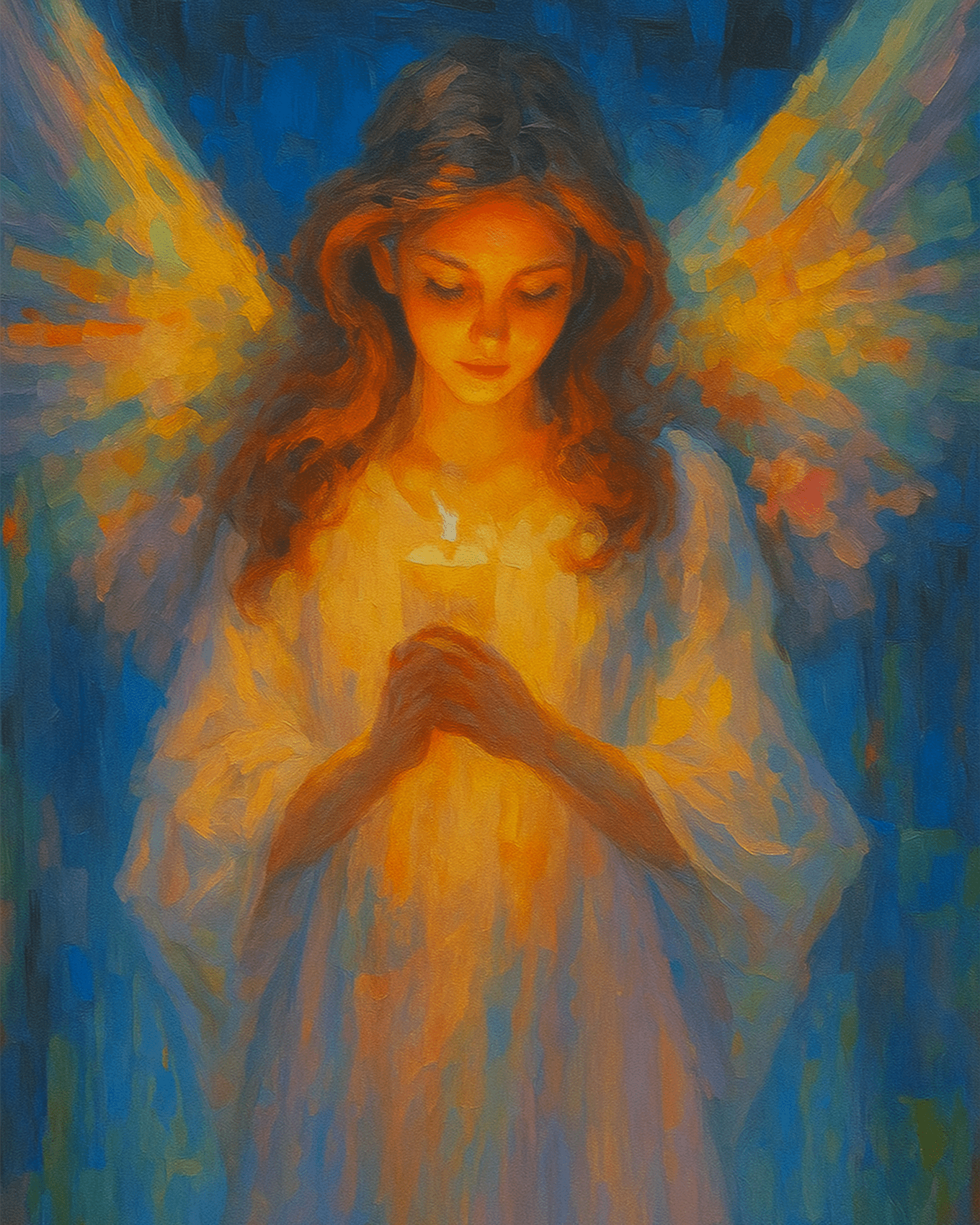 Radiant Angel with Candle - Mexico - BestPaintByNumbers - Paint by Numbers Custom Kit