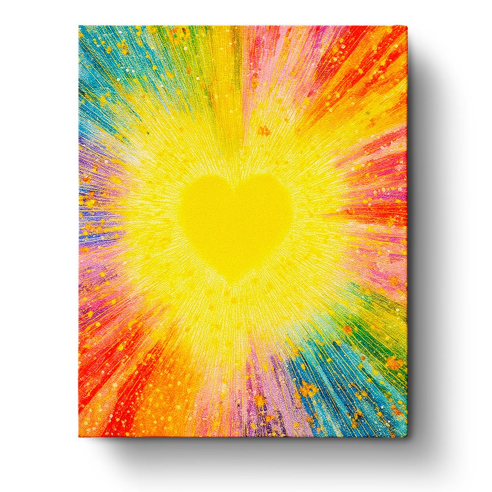 Radiant Heart Burst - Mexico - BestPaintByNumbers - Paint by Numbers Custom Kit