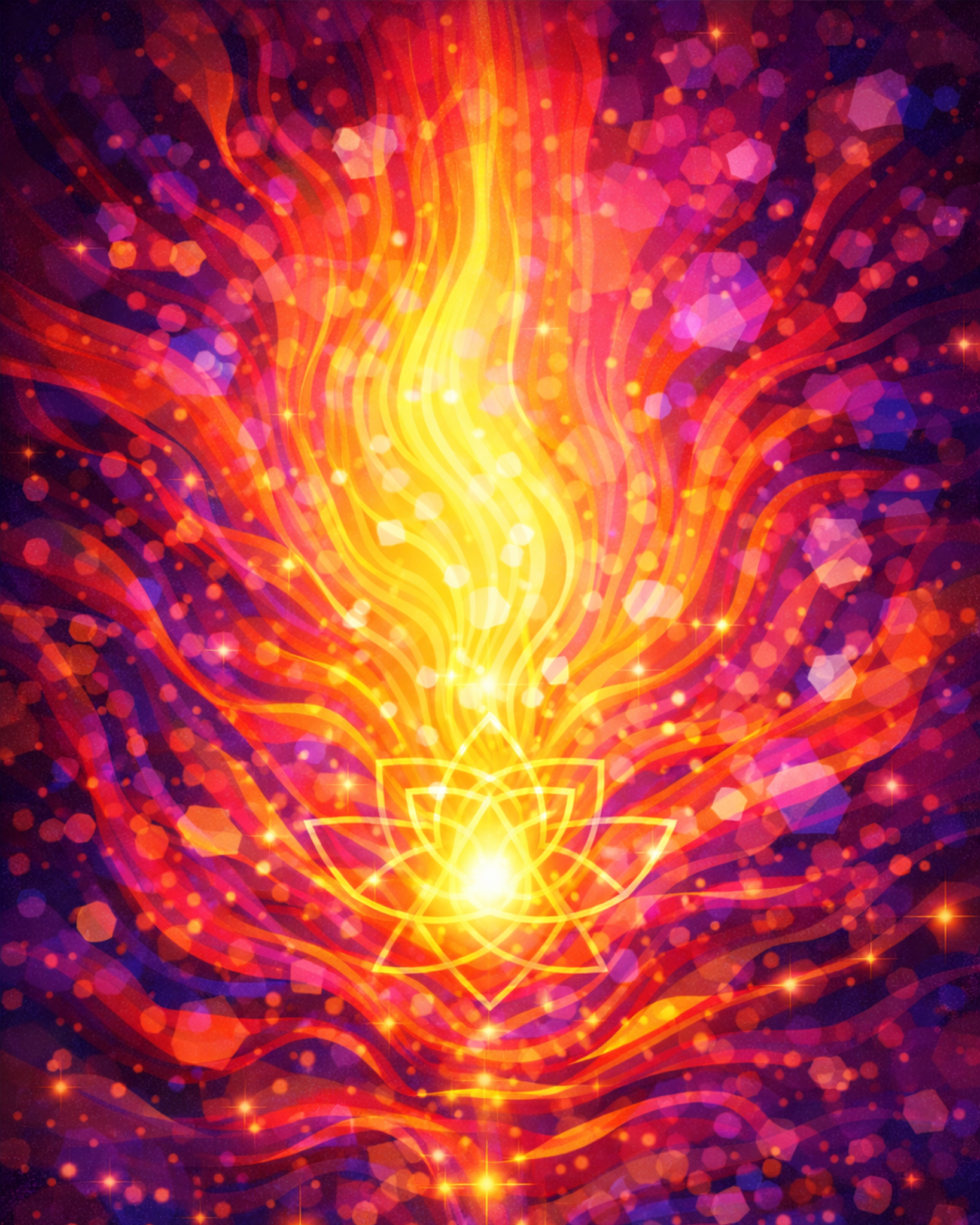 Radiant Lotus Glow - Meditation - BestPaintByNumbers - Paint by Numbers Custom Kit