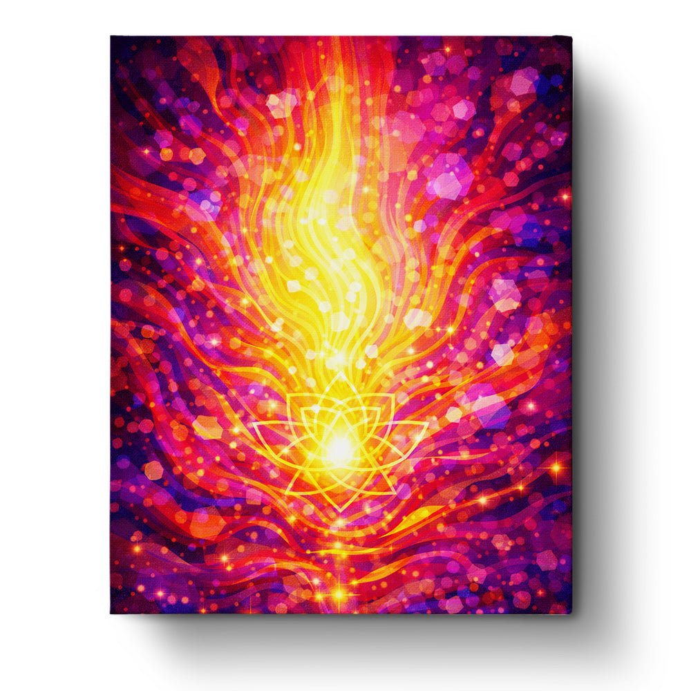 Radiant Lotus Glow - Meditation - BestPaintByNumbers - Paint by Numbers Custom Kit