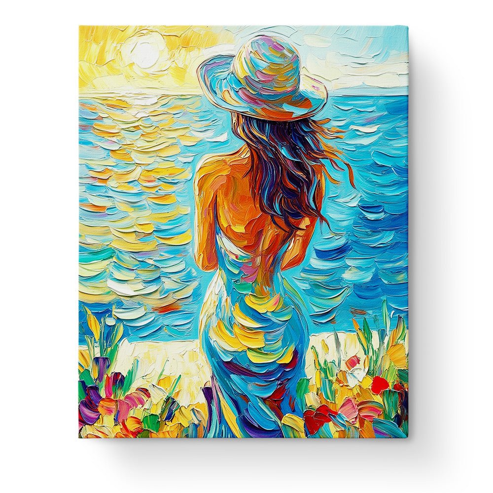 Radiant Ocean View - Summer - BestPaintByNumbers - Paint by Numbers Custom Kit