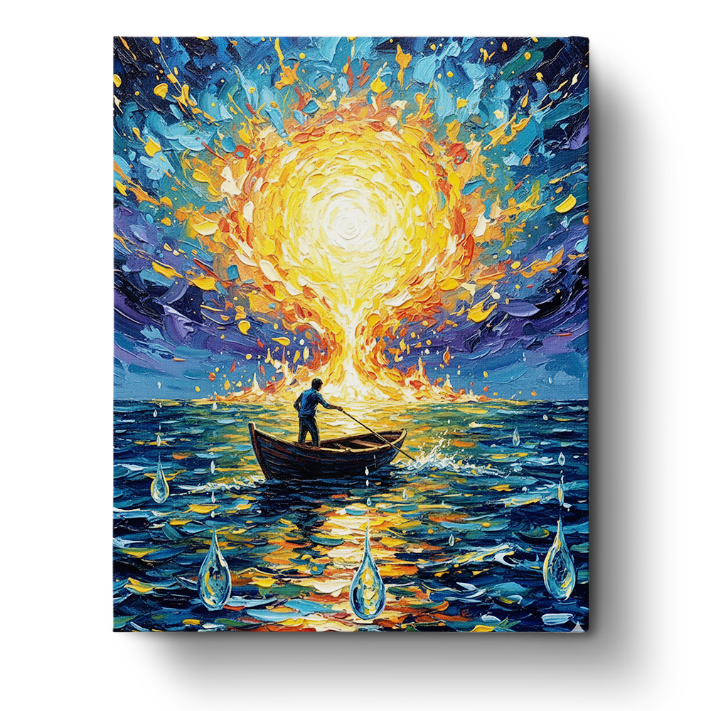 Radiant Ocean Voyage - PeacefulMoments - BestPaintByNumbers - Paint by Numbers Custom Kit