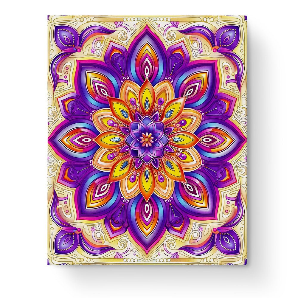 Fixed paint by number kit, 24 colors, 16x20in. Radiant mandala with intricate patterns for a creative escape.