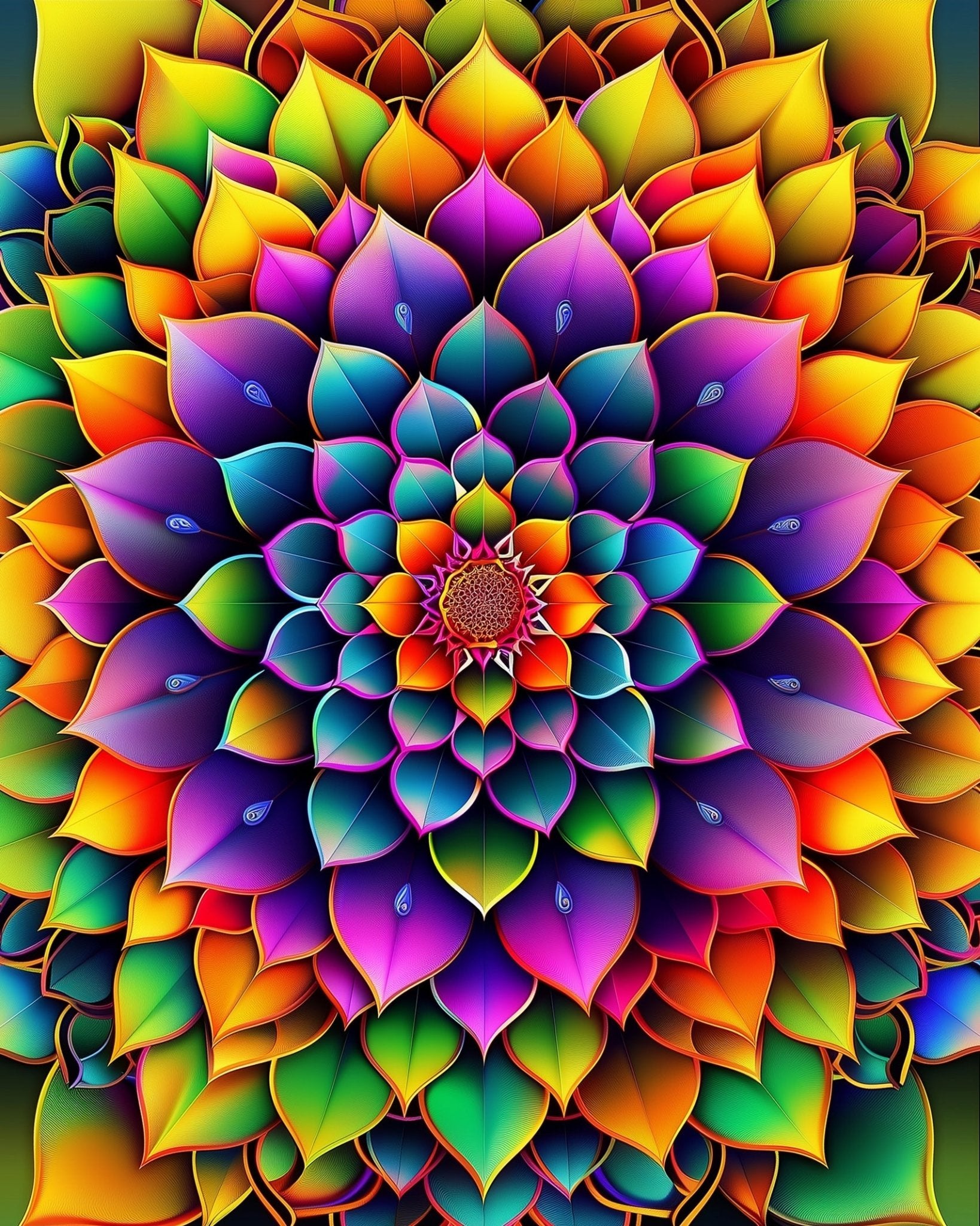 Paint a vibrant mandala with 24 colors. Perfect for artistic mindfulness and stress relief.