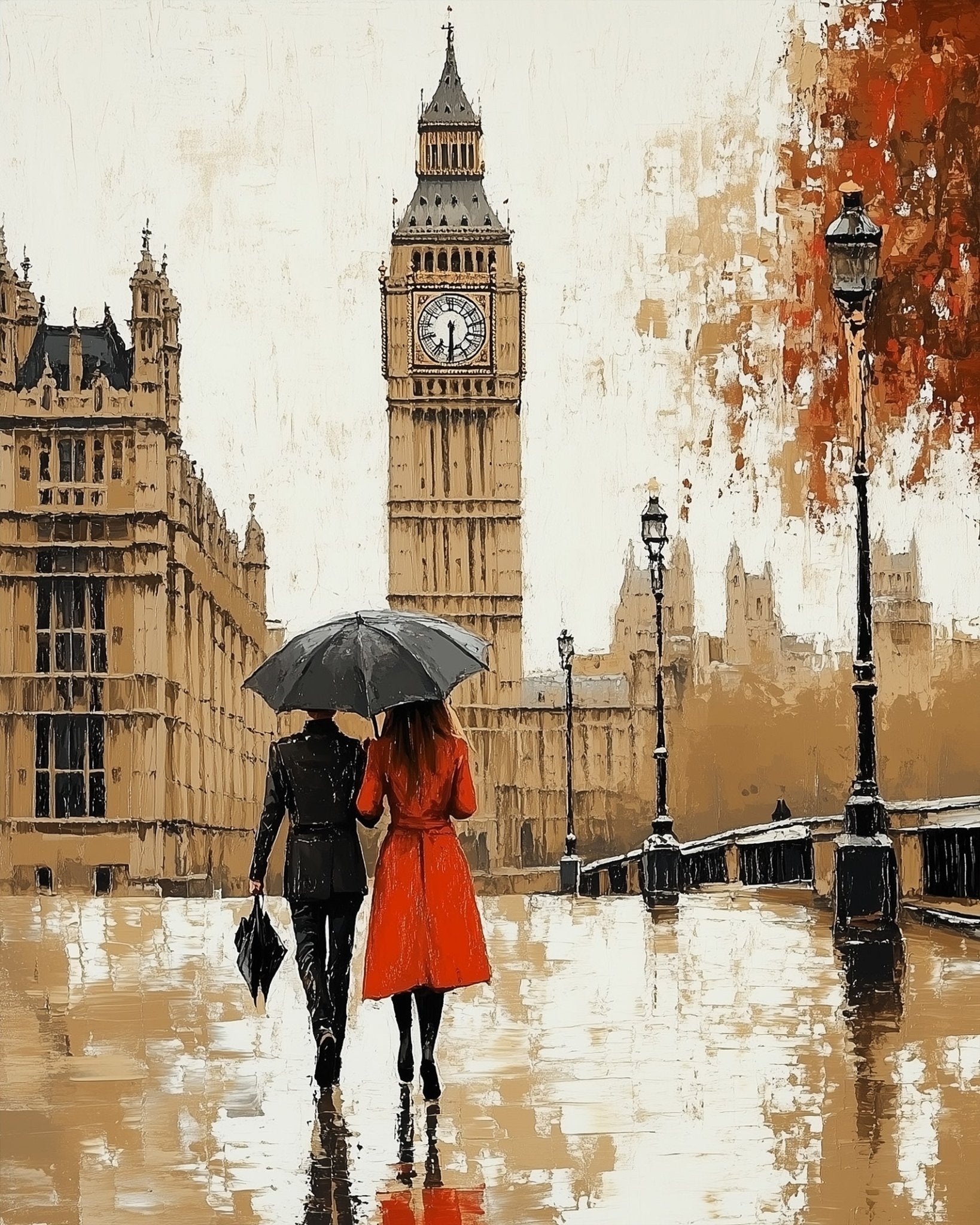 Rainy Day in London - places - BestPaintByNumbers - Paint by Numbers Custom Kit