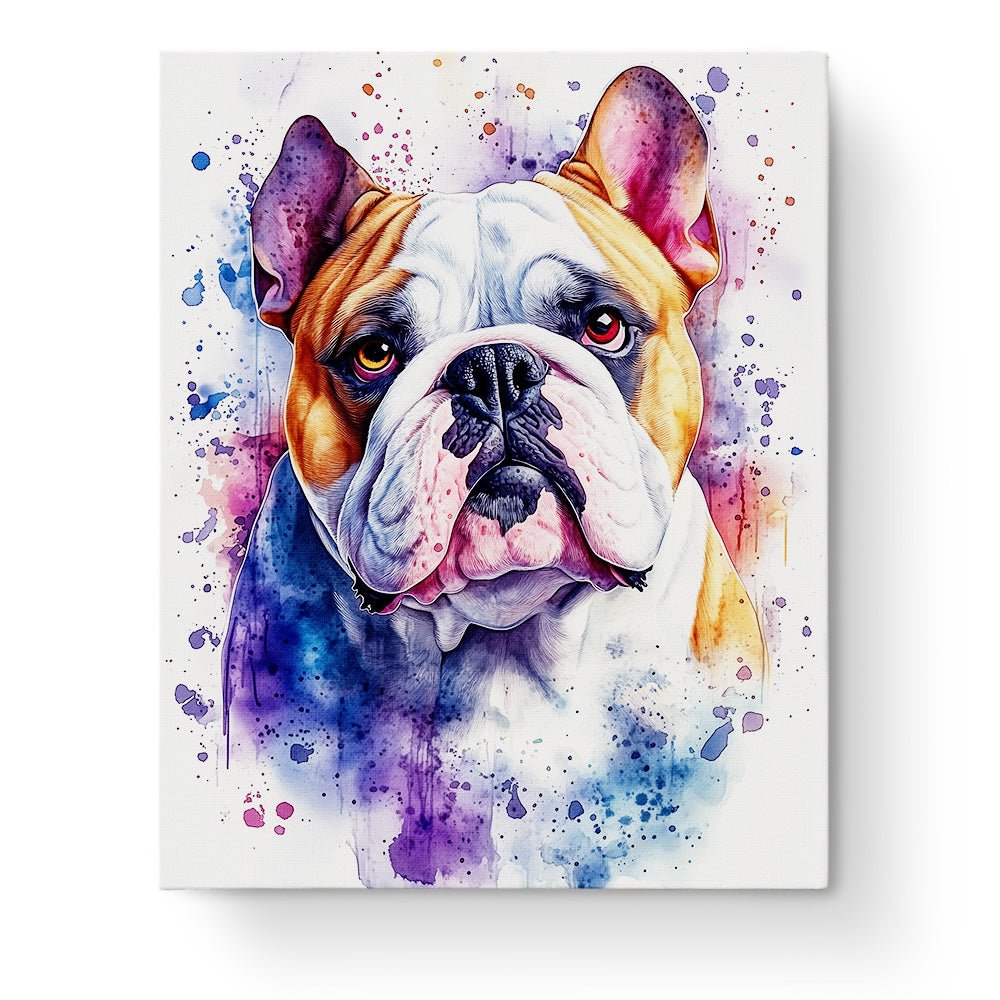 Regal Bulldog Portrait - Dogs - BestPaintByNumbers - Paint by Numbers Custom Kit