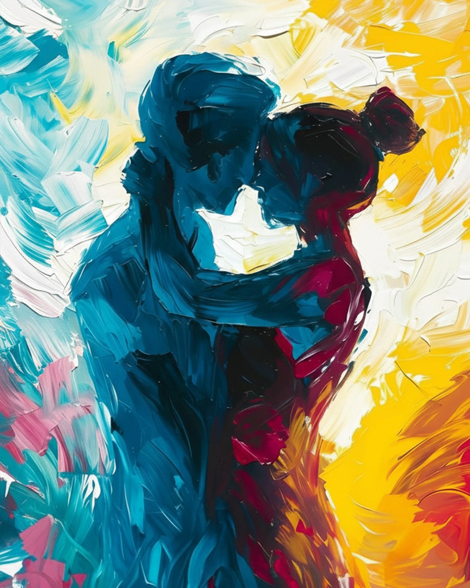 Romantic Embrace - PeacefulMoments - BestPaintByNumbers - Paint by Numbers Custom Kit