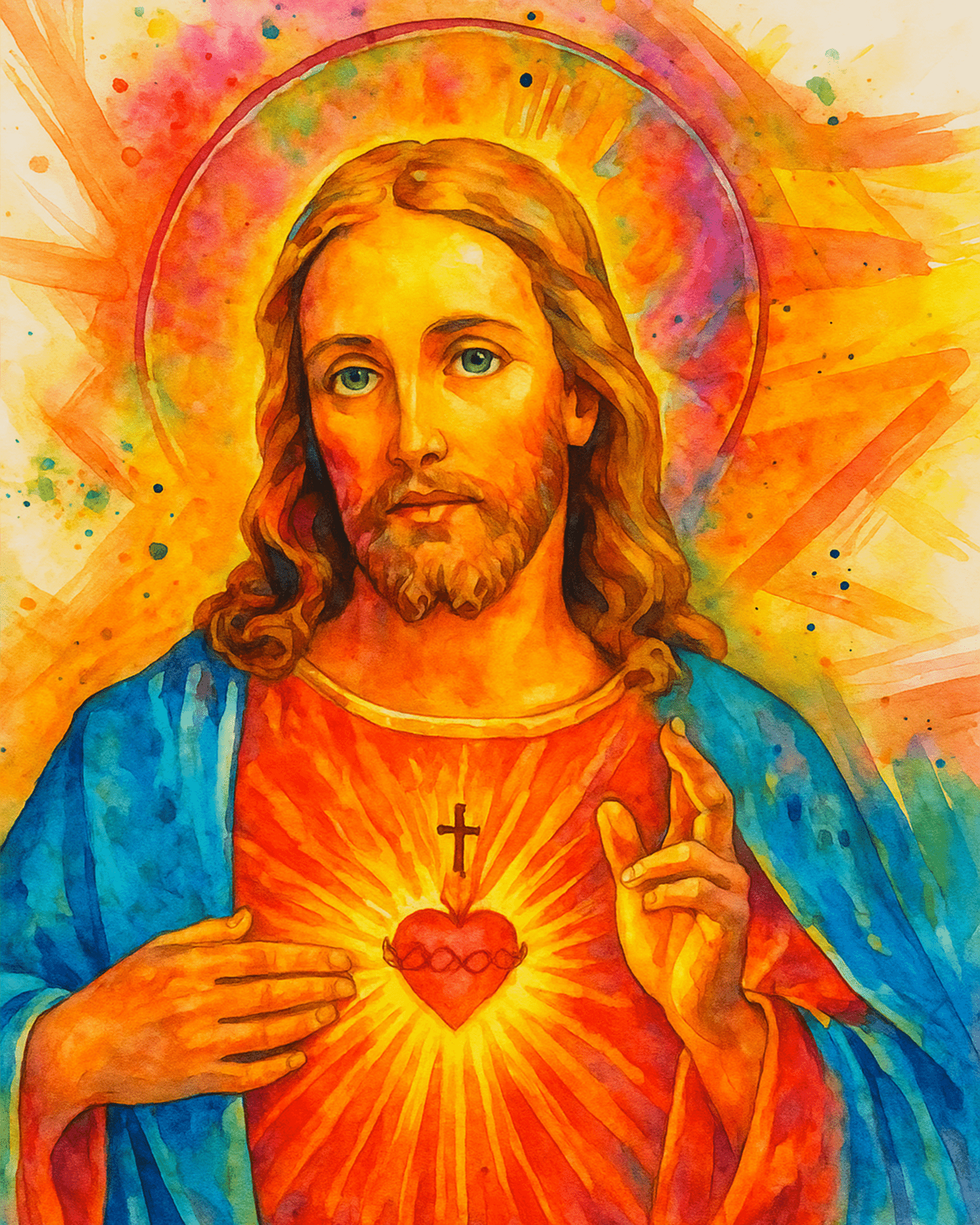 Sacred Heart of Jesus - Mexico - BestPaintByNumbers - Paint by Numbers Custom Kit