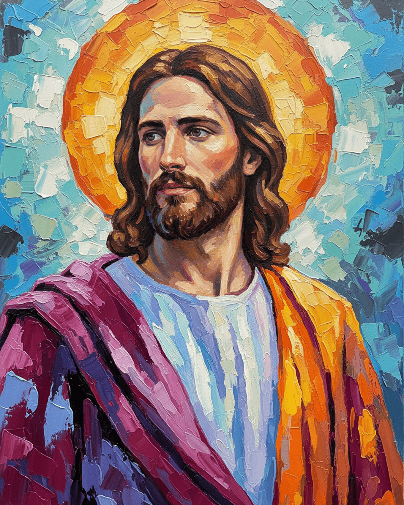 Sacred Portrait of Jesus - Mexico - BestPaintByNumbers - Paint by Numbers Custom Kit