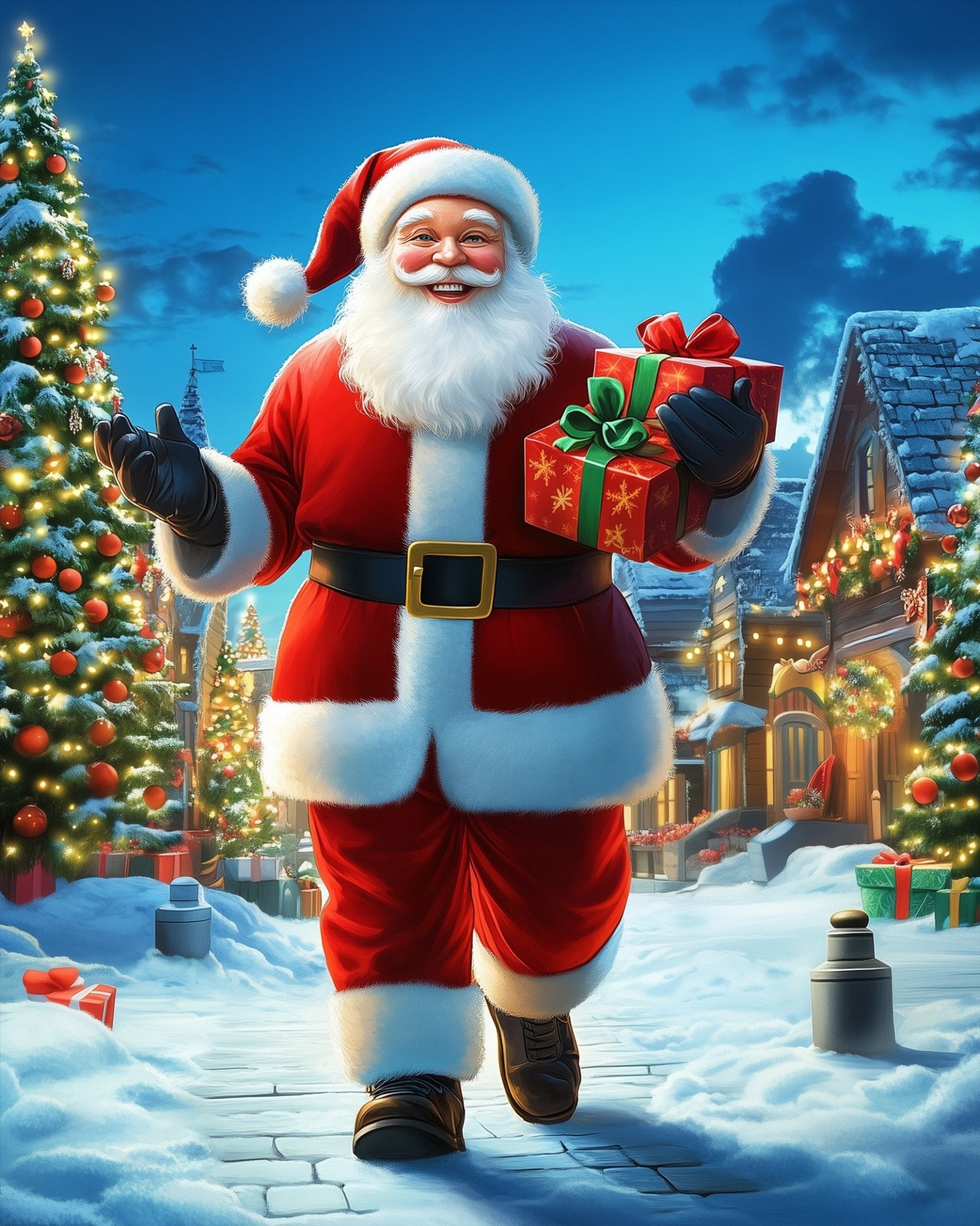 Santa's Merry Christmas Eve - Christmas - BestPaintByNumbers - Paint by Numbers Custom Kit