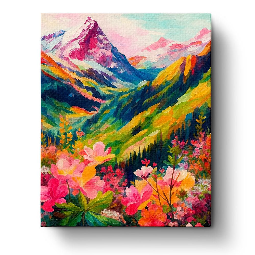 Serene Blossom Valley - Landscape - BestPaintByNumbers - Paint by Numbers Custom Kit