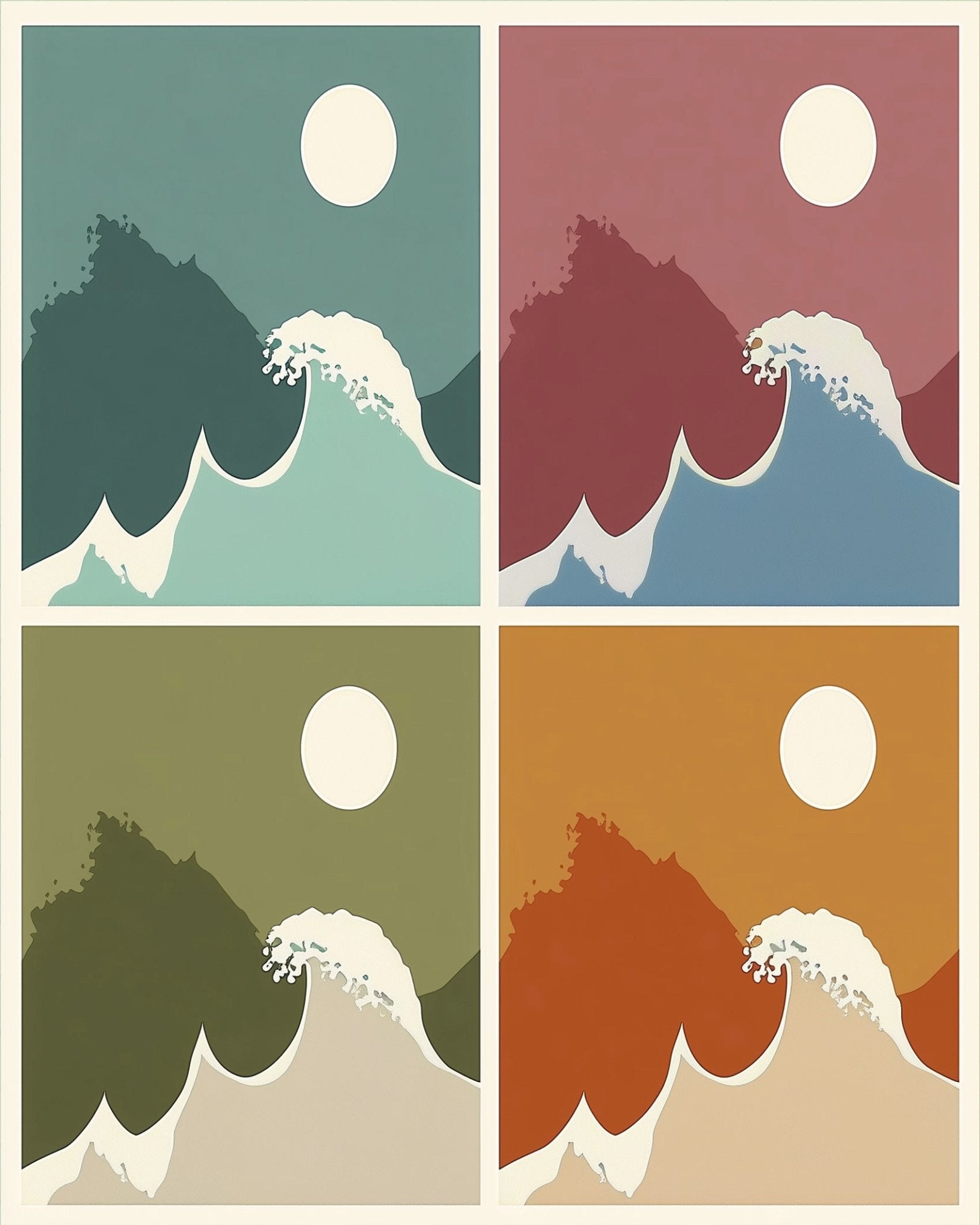 Serene Waves Series - Minimalistic - BestPaintByNumbers - Paint by Numbers Custom Kit