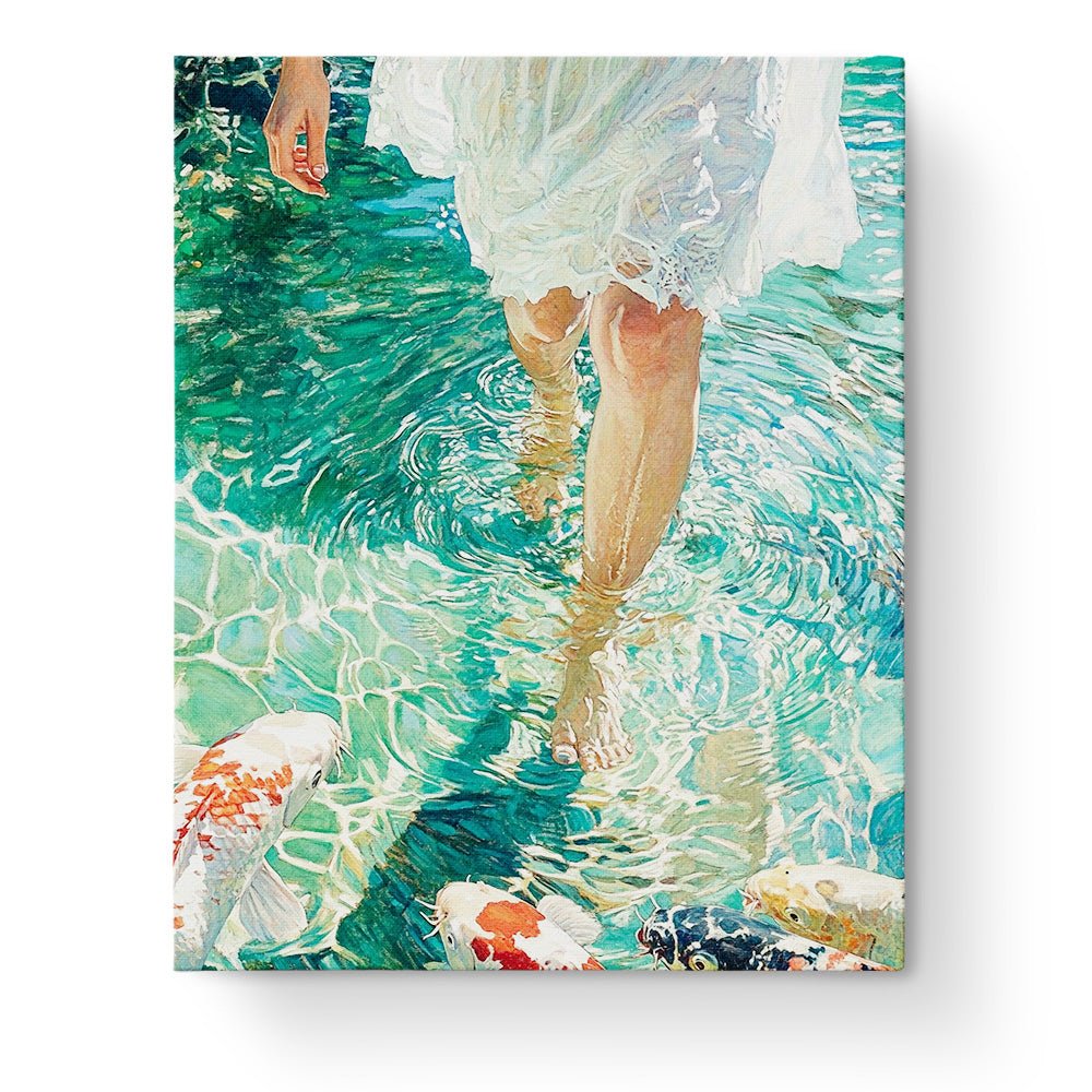 Serenity Koi Walk - Summer - BestPaintByNumbers - Paint by Numbers Custom Kit