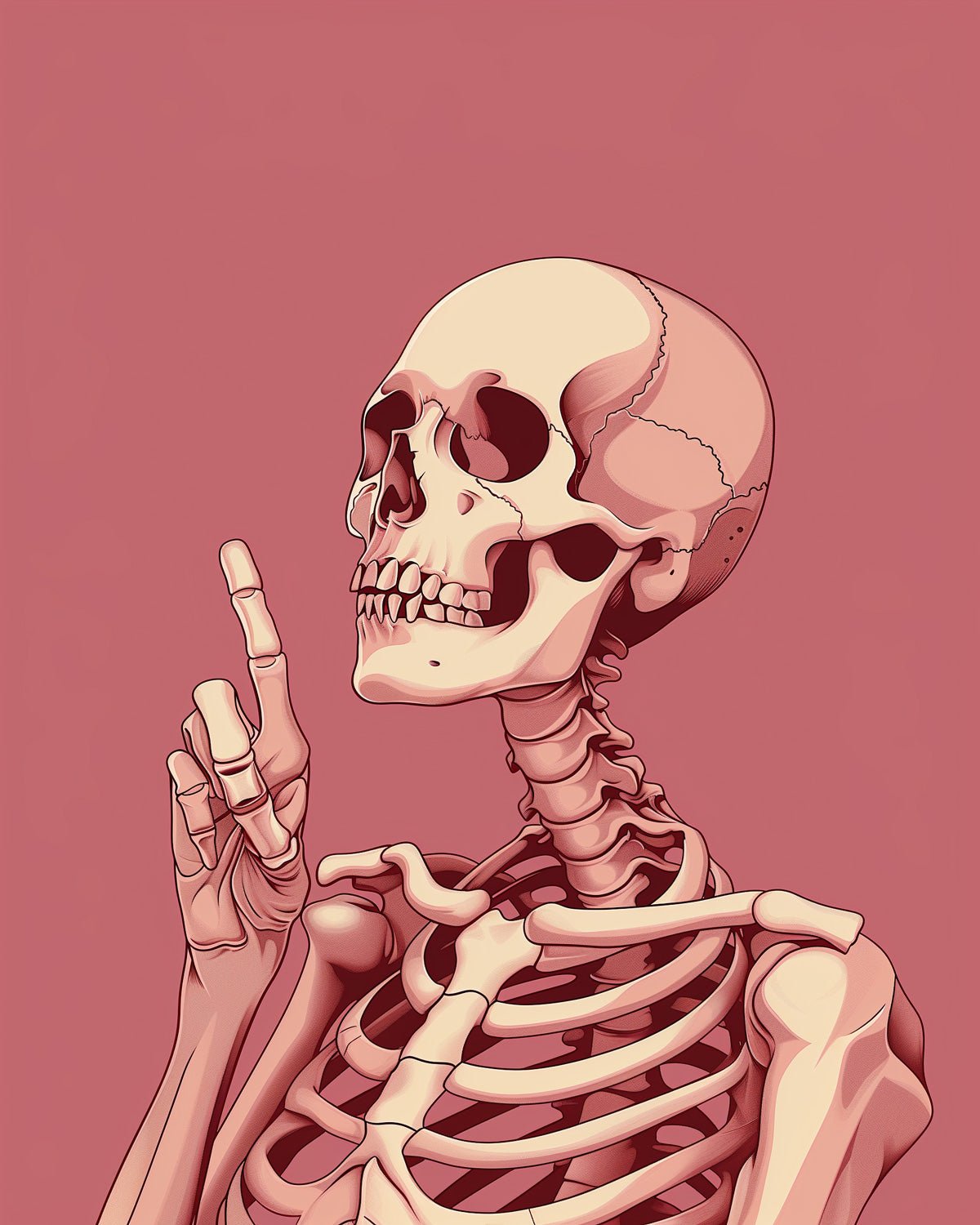 Fixed kit, 24 colors, 12x16in. Intricate skeleton art. Great for relaxation and mindful painting with BestPaintByNumbers.
