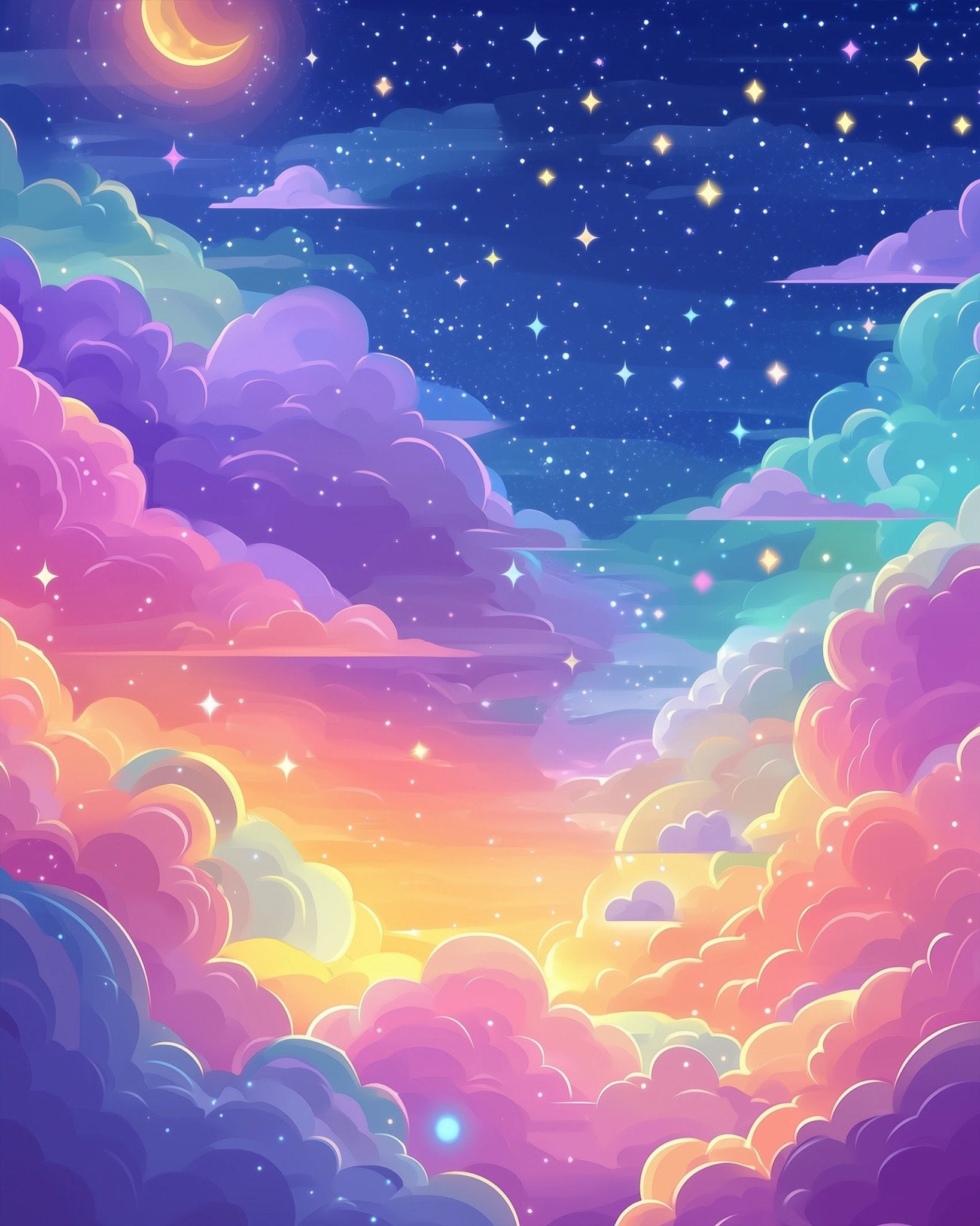 Starry Night Sky - Galaxies - BestPaintByNumbers - Paint by Numbers Custom Kit