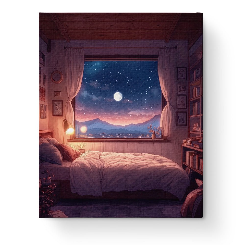 Starry Night View - Lo-Fi - Fixed Kits - Paint By Numbers Kit