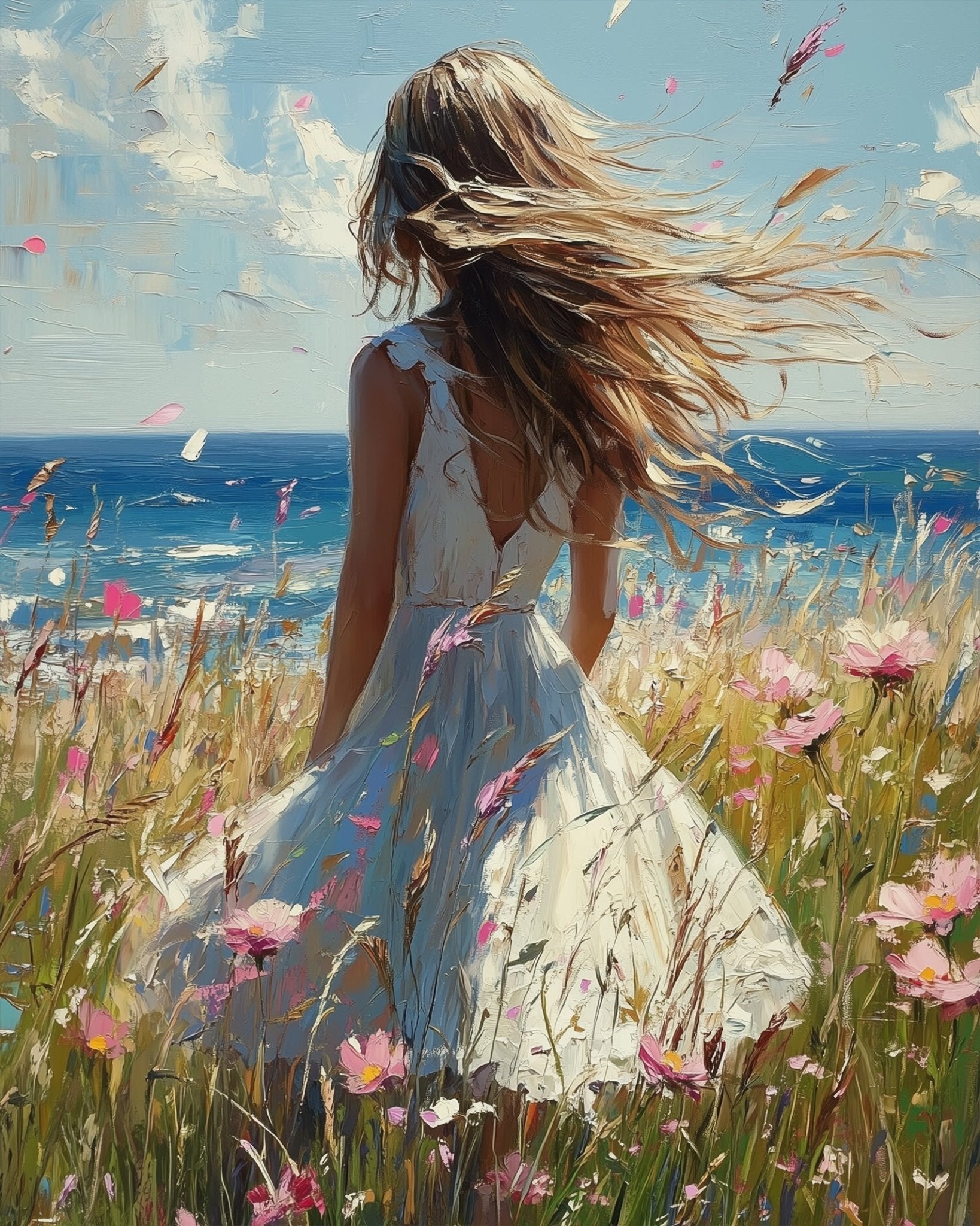 Summer Breeze by the Sea - Impressionist - BestPaintByNumbers - Paint by Numbers Custom Kit