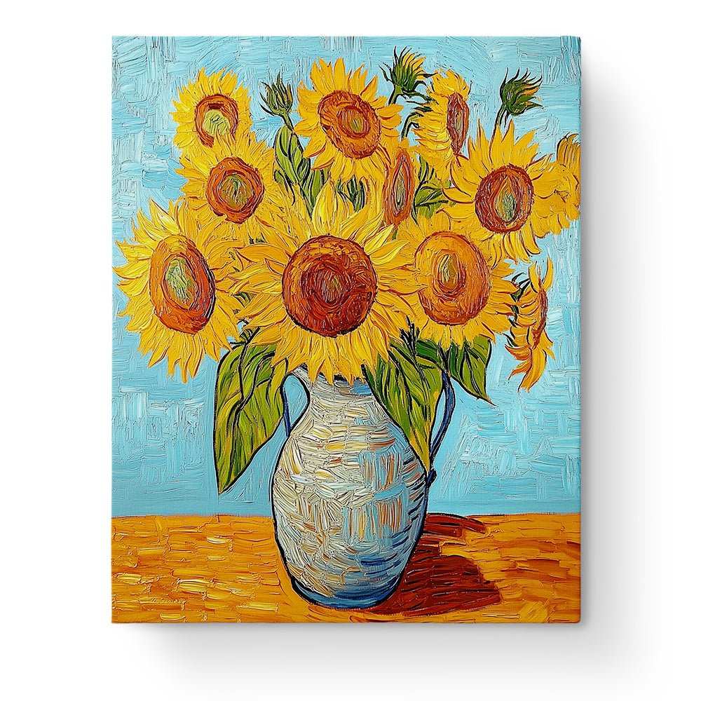 Sunflower Bouquet in Vase - Flowers - BestPaintByNumbers - Paint by Numbers Custom Kit
