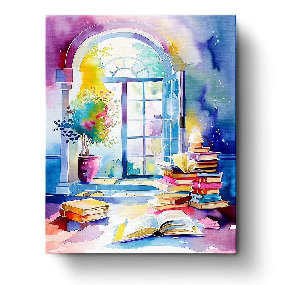 Sunlit Reading Nook - Bohemian Vibes - BestPaintByNumbers - Paint by Numbers Custom Kit