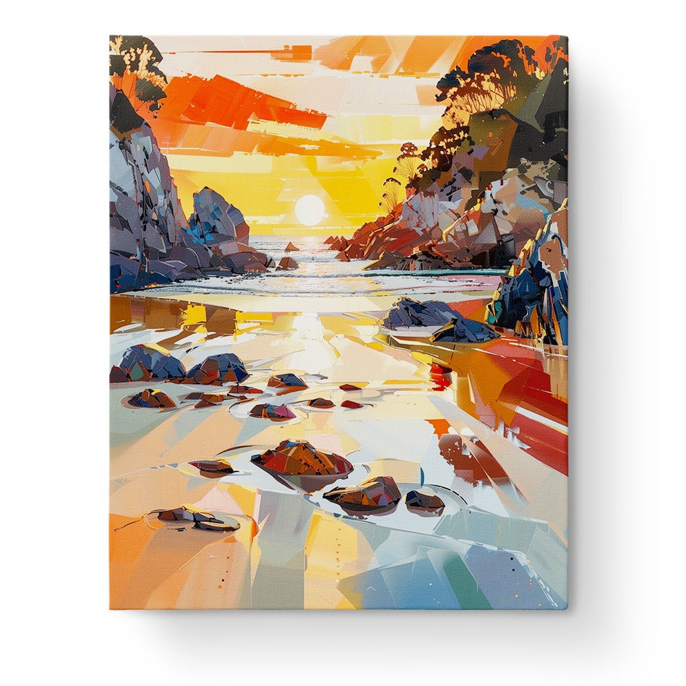 Sunset Cove Serenity - Sea Landscape - Fixed Kits - Paint By Numbers Kit