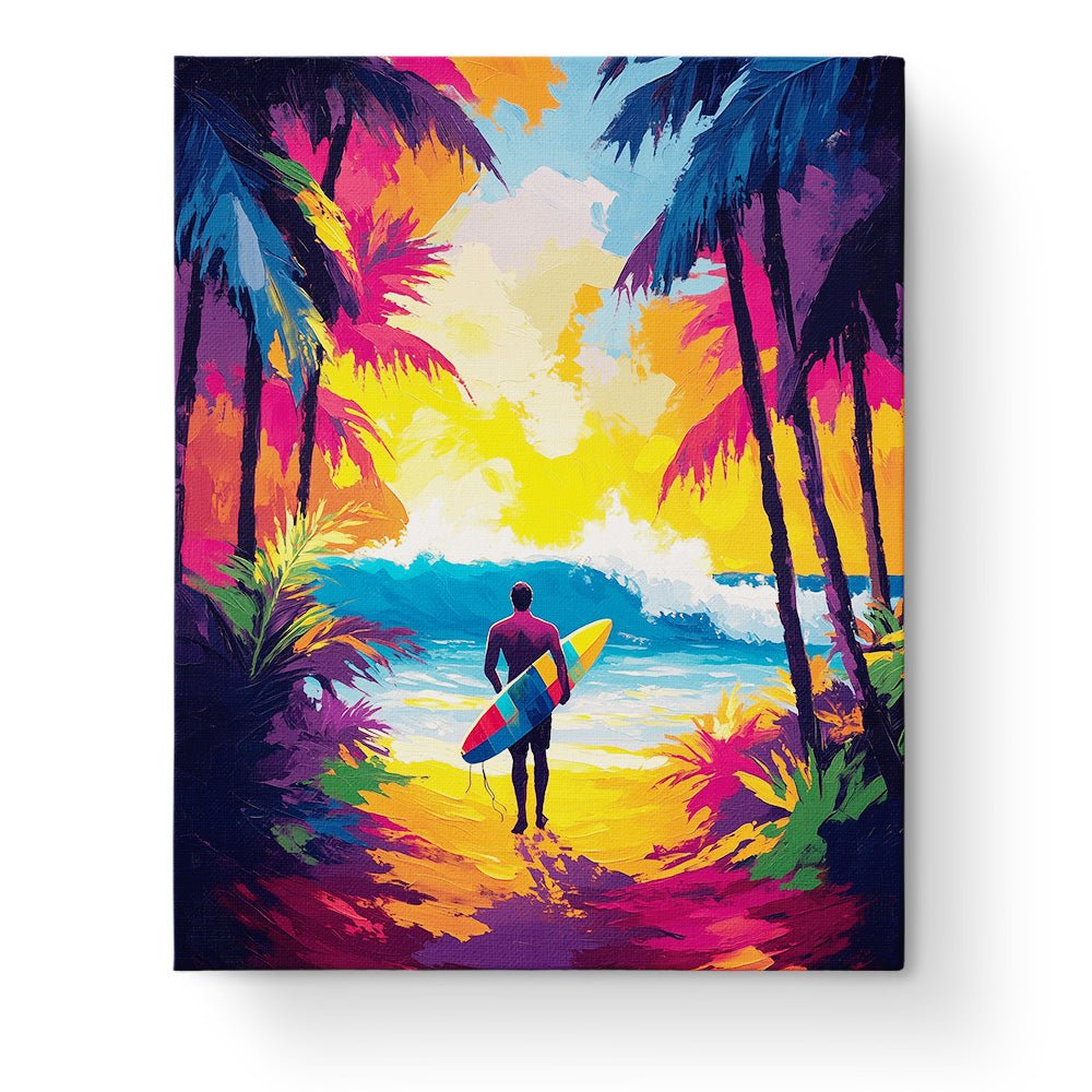 Sunset Surf Retreat - Summer - BestPaintByNumbers - Paint by Numbers Custom Kit