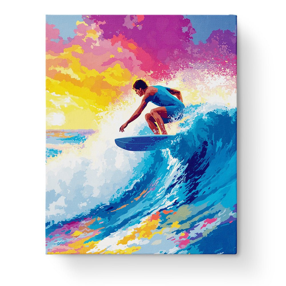 Surfing Sunset Adventure - Summer - BestPaintByNumbers - Paint by Numbers Custom Kit
