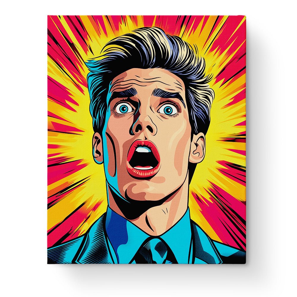 Surprised Expression - Pop Art - BestPaintByNumbers - Paint by Numbers Custom Kit