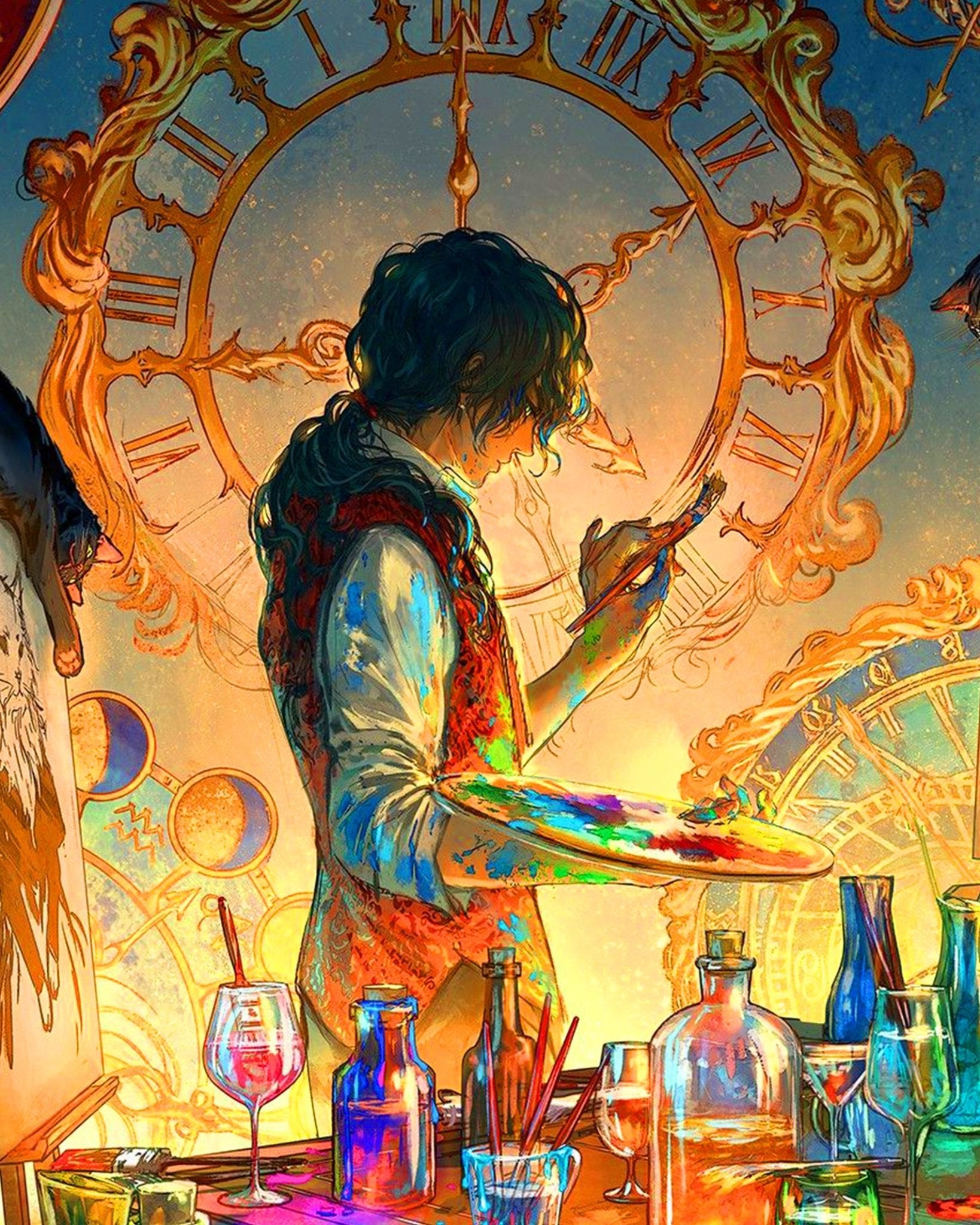 Timeless Painter in Vibrant Colors - Surrealism - BestPaintByNumbers - Paint by Numbers Custom Kit