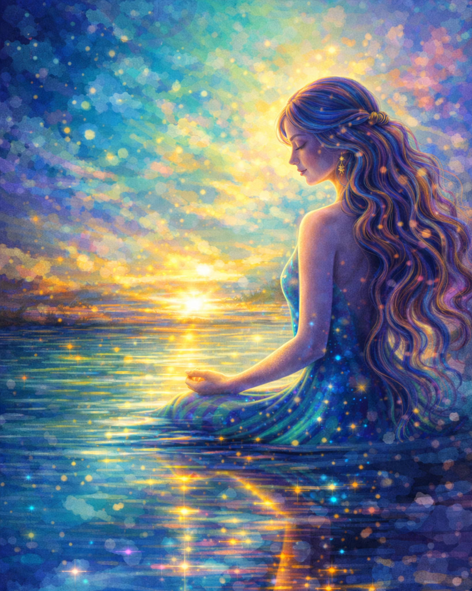 Tranquil Water Reflection - Meditation - BestPaintByNumbers - Paint by Numbers Custom Kit