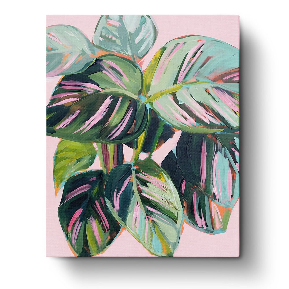Tropical Leaf Beauty - Flowers - BestPaintByNumbers - Paint by Numbers Custom Kit