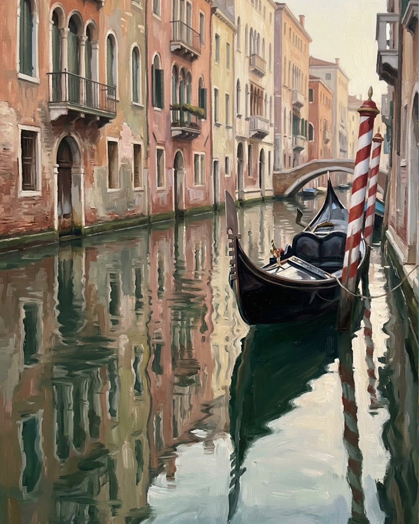 Venetian Canal Serenity - Landscape - BestPaintByNumbers - Paint by Numbers Custom Kit
