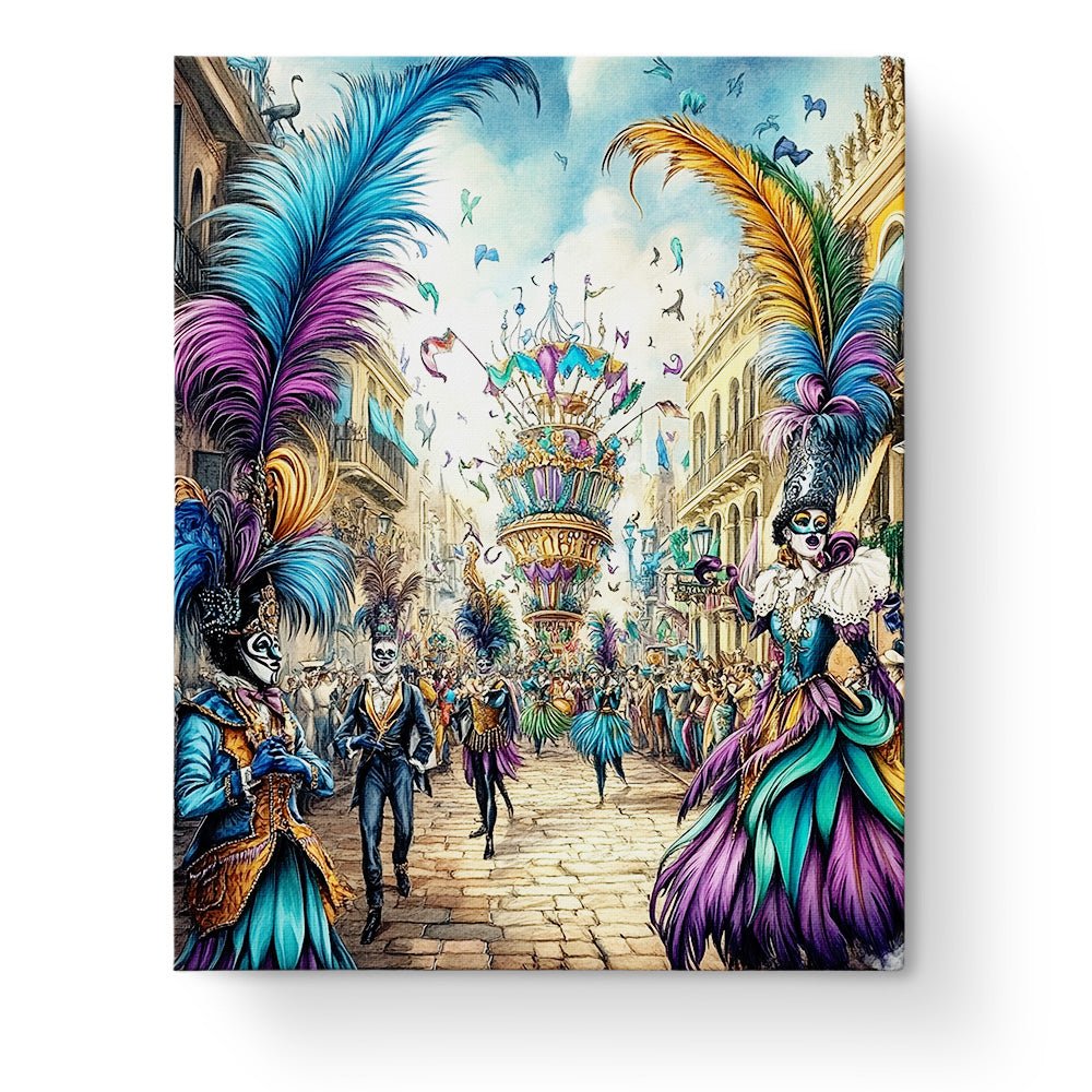 Vibrant Carnival Street Parade - Festival of the world - BestPaintByNumbers - Paint by Numbers Custom Kit