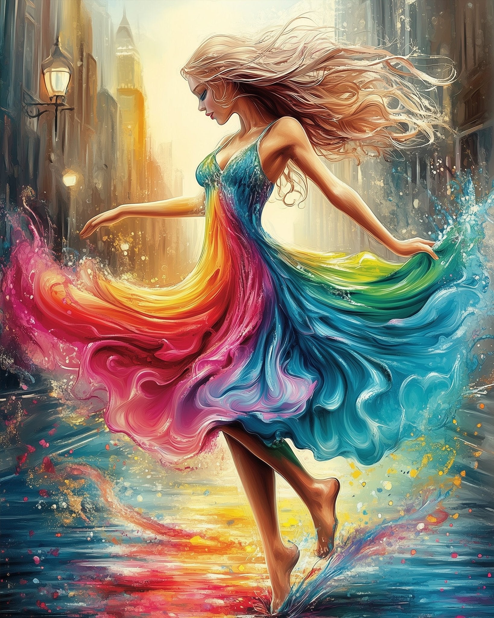 Vibrant City Dance - Dance - BestPaintByNumbers - Paint by Numbers Custom Kit