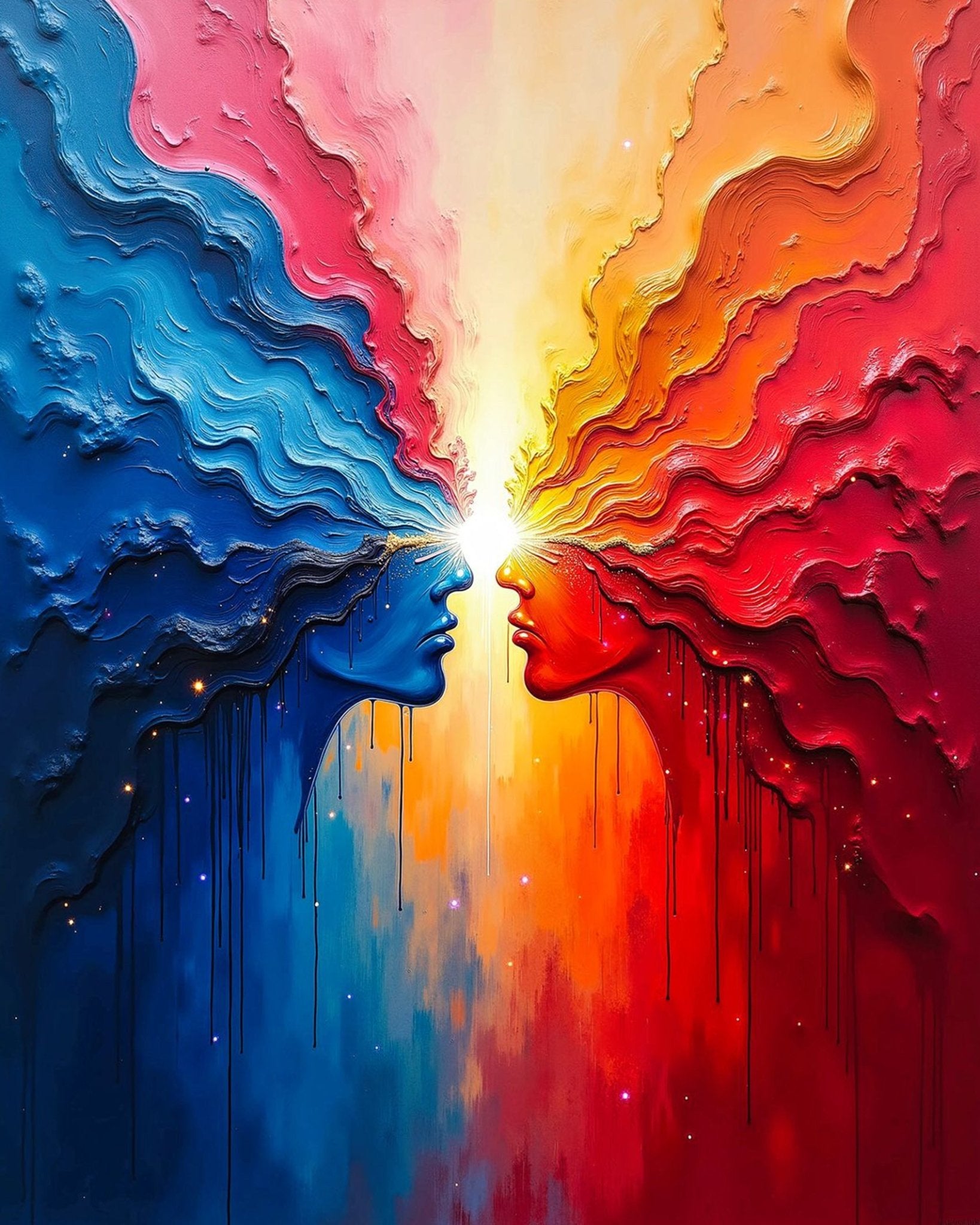 Vibrant Connection - Romance - BestPaintByNumbers - Paint by Numbers Custom Kit