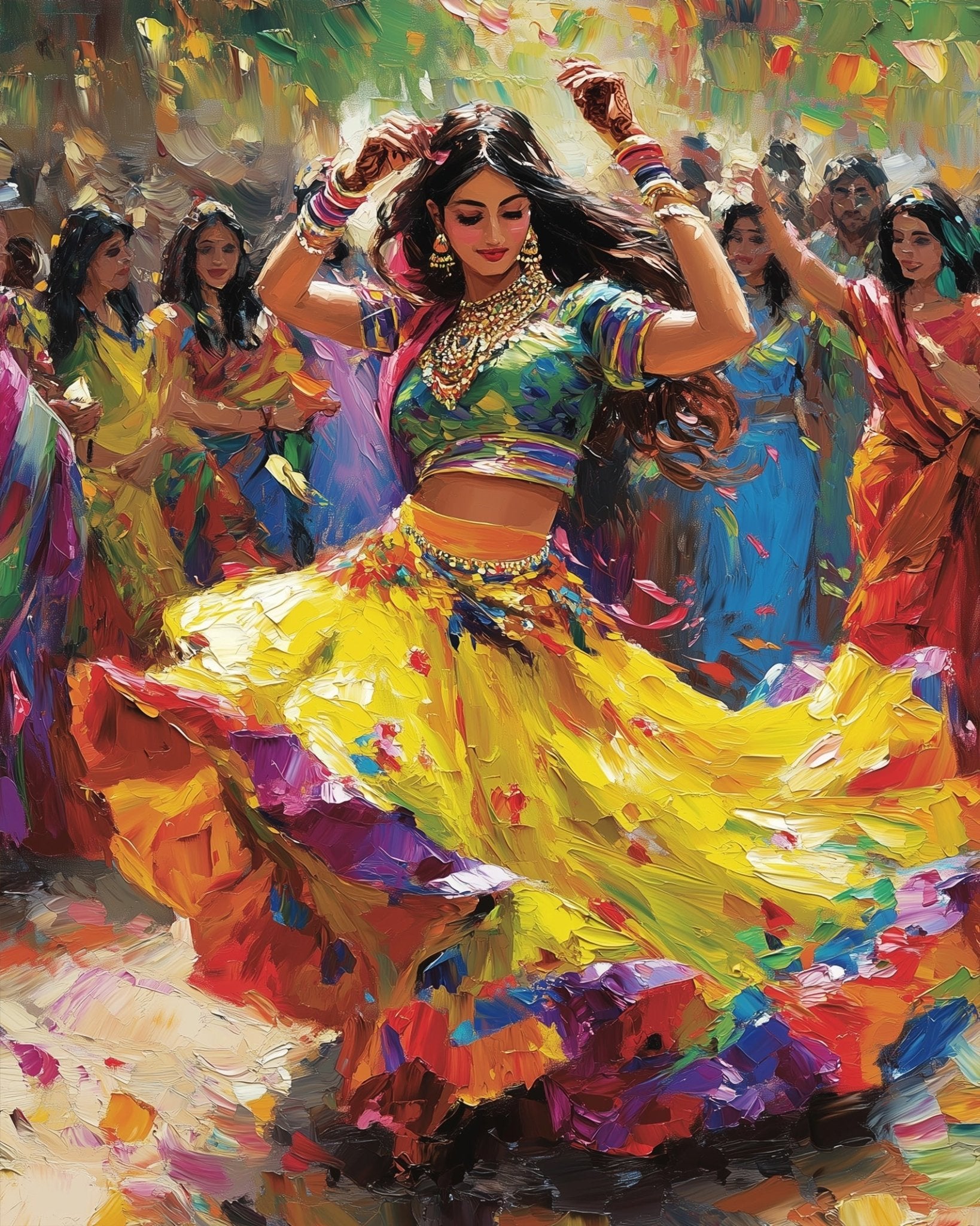 Vibrant Dance Celebration - Festival of the world - BestPaintByNumbers - Paint by Numbers Custom Kit