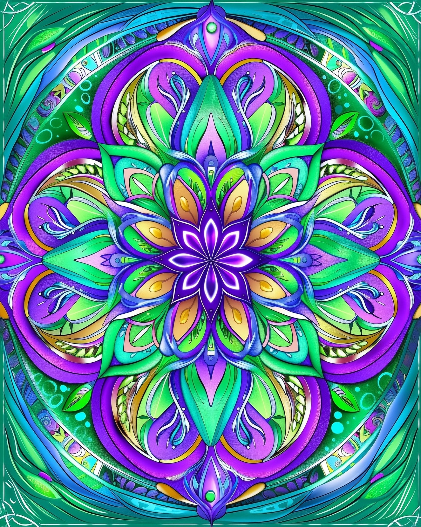 Vibrant Harmony - Mandalas - BestPaintByNumbers - Paint by Numbers Custom Kit