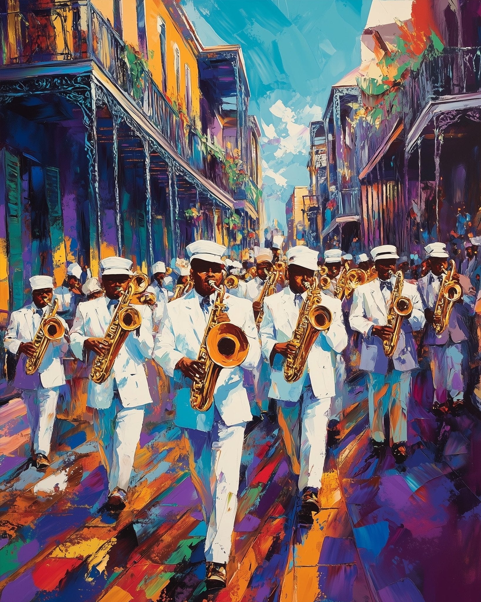 Vibrant Jazz Parade - Festival of the world - BestPaintByNumbers - Paint by Numbers Custom Kit