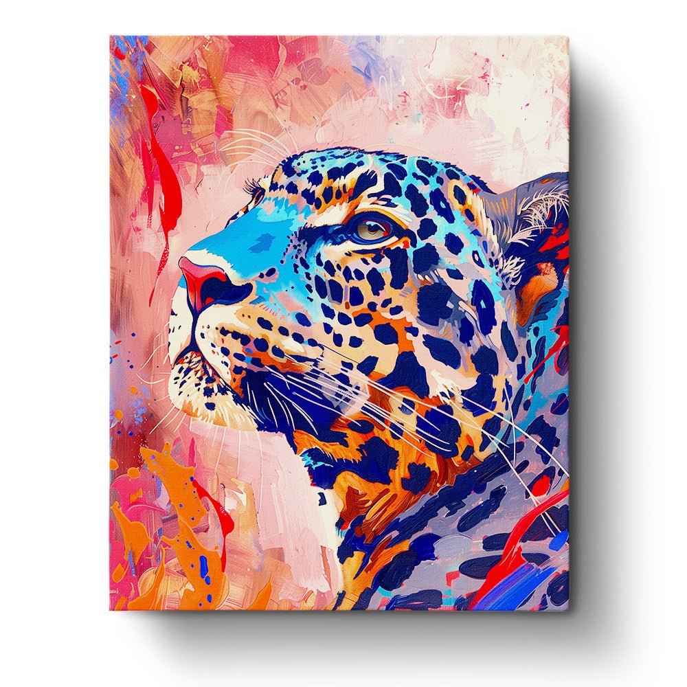 Vibrant Leopard - Abstract Animals - BestPaintByNumbers - Paint by Numbers Custom Kit