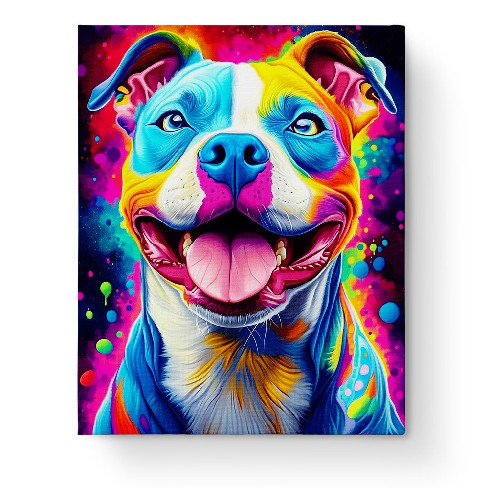 Vibrant Pooch Portrait - Dogs - BestPaintByNumbers - Paint by Numbers Custom Kit
