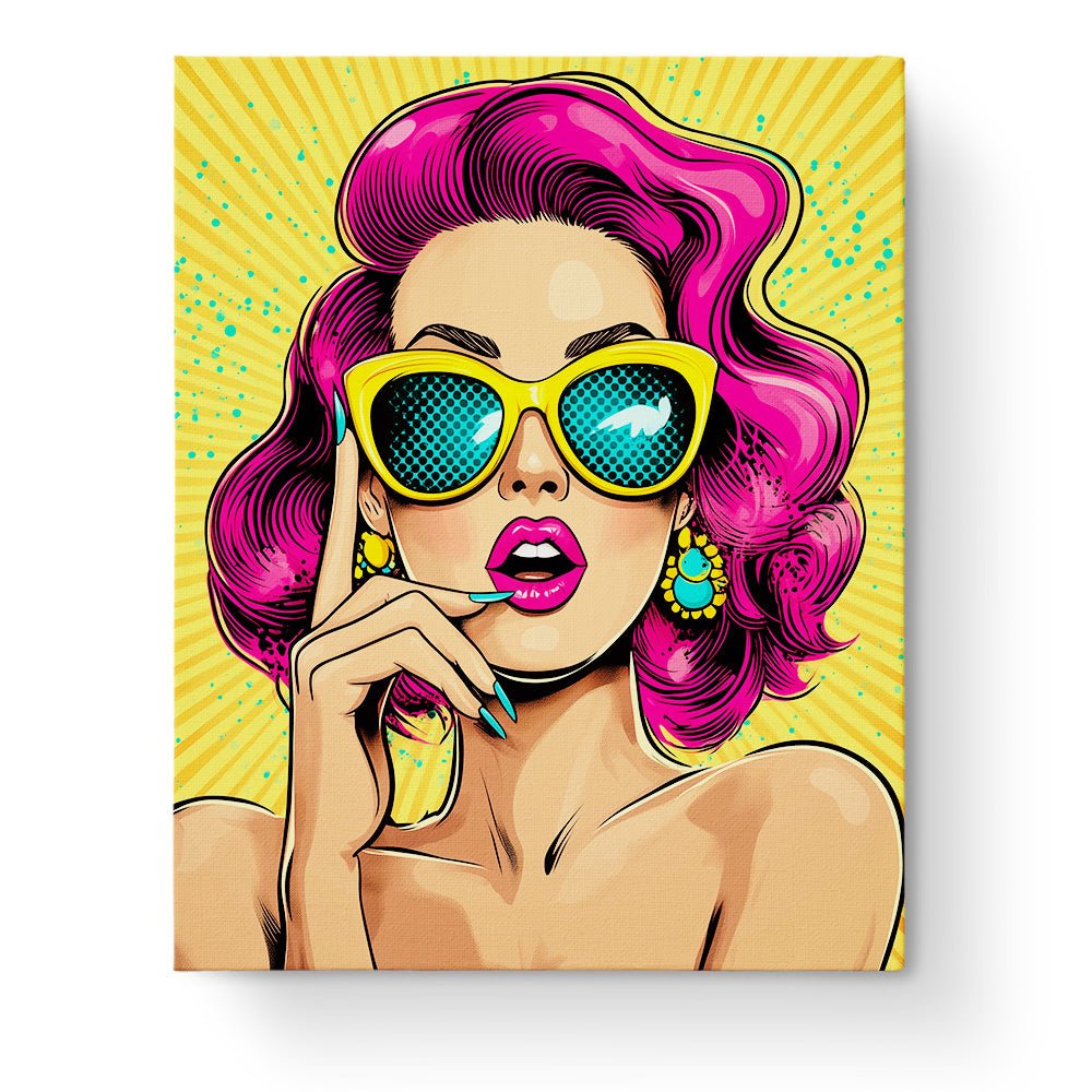 Vibrant Pop Portrait - Pop Art - BestPaintByNumbers - Paint by Numbers Custom Kit