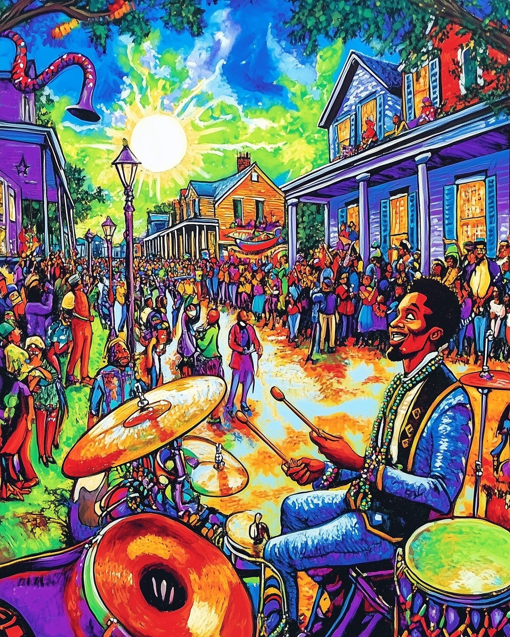 Vibrant Street Festival - Festival of the world - BestPaintByNumbers - Paint by Numbers Custom Kit